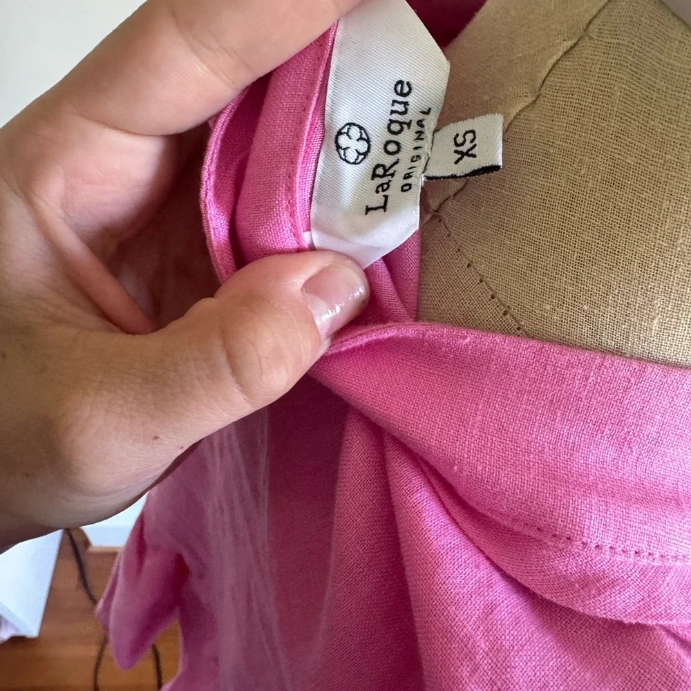 La Roque Chic Pink Ruffle Blouse - Picture 4 of 4